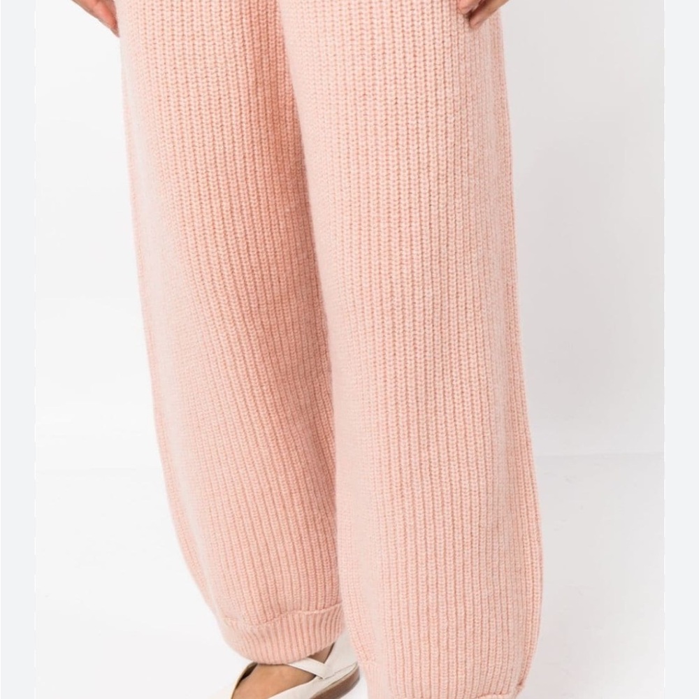 Baserange Wool Cozy Blush Knit Joggers
